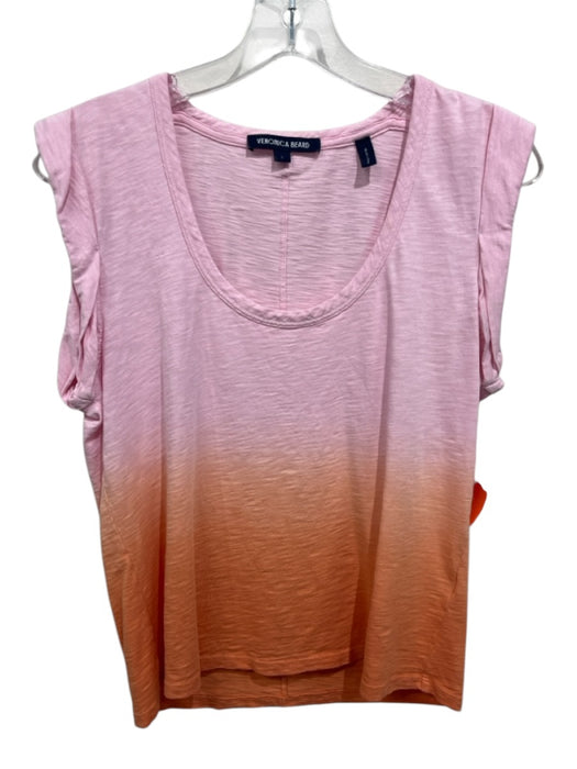 Veronica Beard Size S Pink & Orange Pima Cotton Gradient Sleeveless U Neck Top Pink & Orange / S