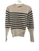 Vanessa Bruno Size XS Beige & Black Merino Wool Ribbed Knit Stripe Sweater Beige & Black / XS