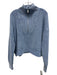 Closed Size XS Blue Cotton Rib Knit Flap Collar 1/4 Zip Sweater Blue / XS