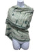 Rani Arabella Green Mix Silk, Wool, Cashmere Geo Print Shawl scarf Green Mix / Large