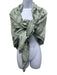 Rani Arabella Green Mix Silk, Wool, Cashmere Geo Print Shawl scarf Green Mix / Large