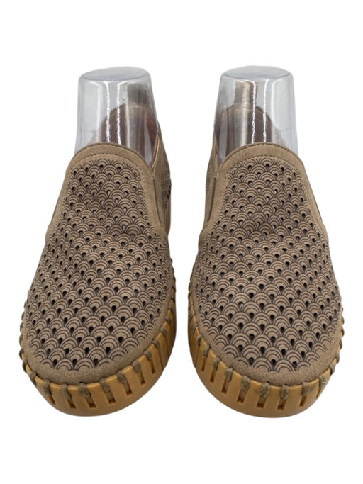 Ilse Jacobsen Shoe Size 39 Taupe Gray Leather Upper Suede Perforated Sneakers Taupe Gray / 39