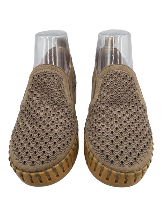 Ilse Jacobsen Shoe Size 39 Taupe Gray Leather Upper Suede Perforated Sneakers Taupe Gray / 39