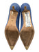 Stuart Weitzman Shoe Size 8.5 Periwinkle Blue Leather Suede Pointed Toe Pumps Periwinkle Blue / 8.5