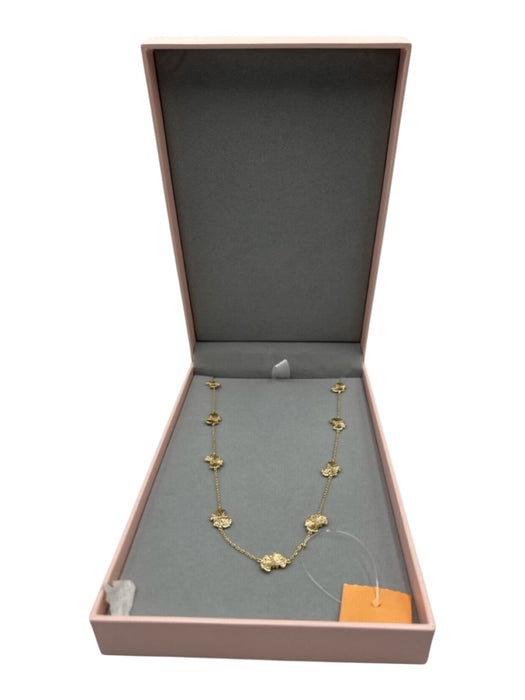 Anabel Aram Gold Tone 18k Gold Plated Cubic Zirconia Butterfly Station Necklace Gold Tone