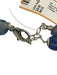 Blue 925 Sterling Silver Beads Lobster Clasp Station Necklace Blue