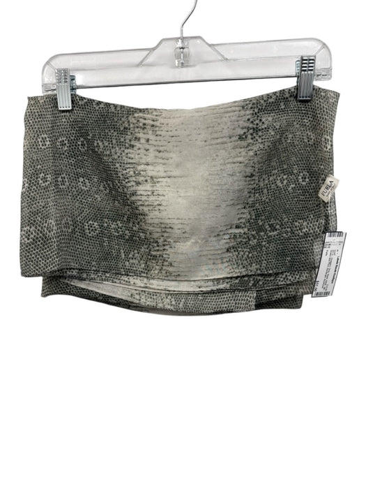 Furla Gray, Black, White Silk Snake Skin Print Rectangle scarf Gray, Black, White