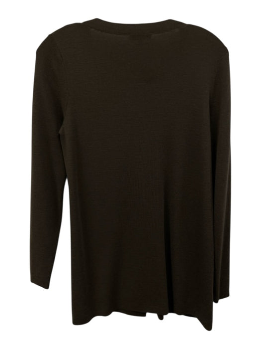Lafayette 148 Size Small Brown Gray Wool Long Sleeve Knit Tulip Top Brown Gray / Small