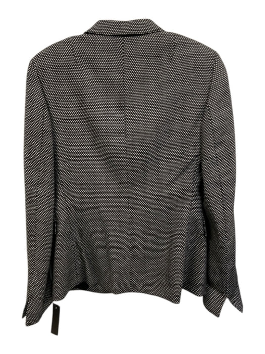 Akris Punto Size 6 Black & White Wool Blend Long Sleeve Polka Dot Blazer Jacket Black & White / 6