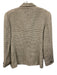 Carlisle Size 4 Cream & Gray Silk Long Sleeve Tweed Button Front Blazer Jacket Cream & Gray / 4