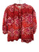 Chufy Size S Red & Aqua Missing Fabric Tag Long Sleeve Buttons Top Red & Aqua / S