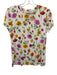 L'agence Size S White & Multi Rayon Sleeveless Rose Short Sleeve Top White & Multi / S