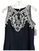 Victor Costa Size S/M Black & White Missing Fabric Tag Sleeveless Jeweled Gown Black & White / S/M