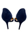Prada Shoe Size 38.5 Blue & Black Leather Suede & Patent Pointed Toe Pumps Blue & Black / 38.5