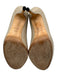 Gucci Shoe Size 38.5 Beige Leather Peep Toe Stiletto Platform Pumps Beige / 38.5