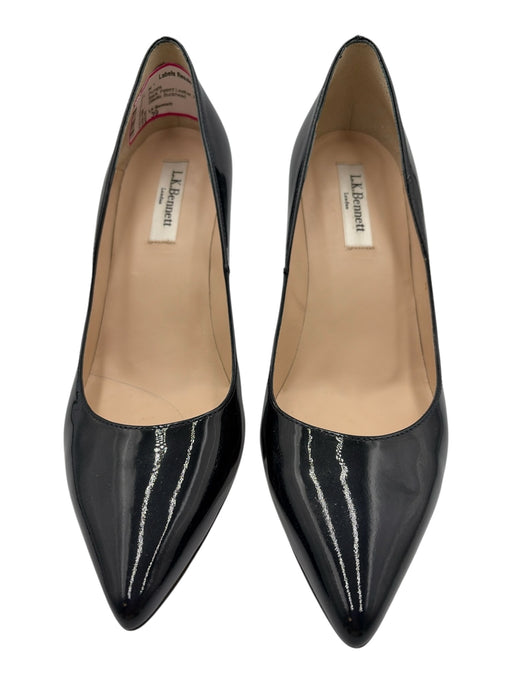LK Bennett Shoe Size 39 Black Patent Leather Pointed Toe Stilletto Pumps Black / 39
