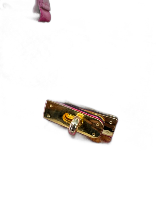 Tiziana Collections Pink & Orange Leather Pony Hair Snakeskin Hand Bag Pink & Orange