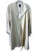 Eileen Fisher Size L Cream Silk Textured Open Front Long Jacket Cream / L