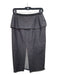 Givenchy Size 36 Black Cotton Denim Peplum Raw Hem Pencil Skirt Black / 36