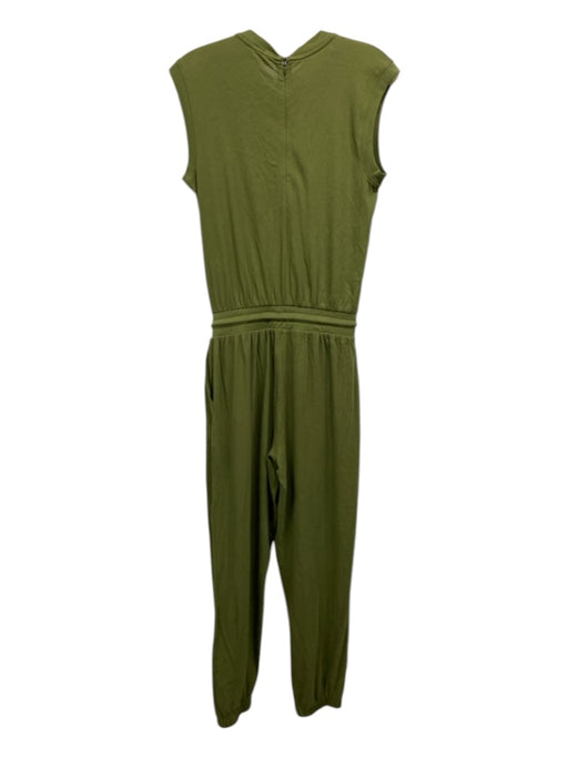 ATM Size XS Green Cotton Drawstring Waist Sleeveless One Pocket Jumpsuit Green / XS