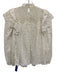 Ulla Johnson Size 2 White Cotton Blend Open Lace Long Balloon Sleeve Top White / 2
