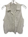 Equipment Femme Size S White Cotton Sleeveless Button Up Collared Top White / S