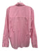 XiRENA Size S Light Pink Cotton Pleated Shoulder Long Sleeve Button Up Shirt Top Light Pink / S