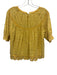 Loveshackfancy Size XS Yellow Cotton Lace Detail Embroidered Keyhole Back Top Yellow / XS