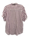 XiRENA Size Est M Purple, Pink & White Missing Fabric Tag Striped Button Up Top Purple, Pink & White / Est M
