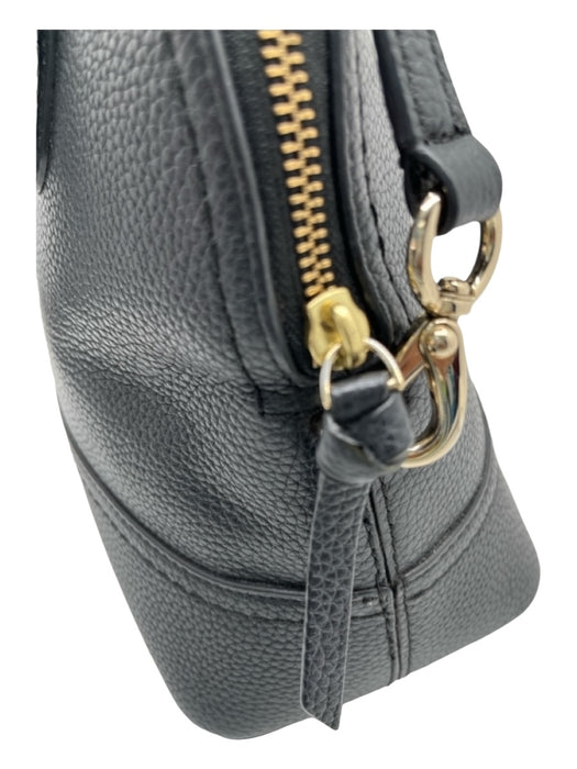 Kate Spade Black Pebbled Leather Top Handle Cross Body Strap Gold Hardware Bag Black