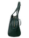 Brooks Brothers Green Leather Zip Close Top Zip Gold Hardware Bag Green