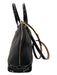 Coach Black Leather Patent Trim Goldtone Hardware Pebbled Zip Closure Bag Black