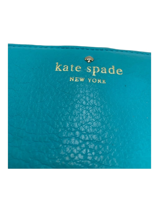 Kate Spade Tiffany Blue Leather Zip Close Wallets Tiffany Blue