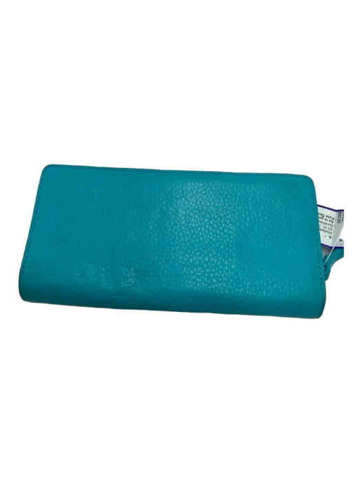 Kate Spade Tiffany Blue Leather Zip Close Wallets Tiffany Blue