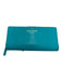 Kate Spade Tiffany Blue Leather Zip Close Wallets Tiffany Blue