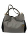 Coach Gray & Black Leather Suede Snake Detail Shoulder Bag Bag Gray & Black / Medium