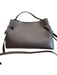 Isadora Brown Pebbled Leather Gold hardware Top Strap Magnetic Snap Closure Bag Brown