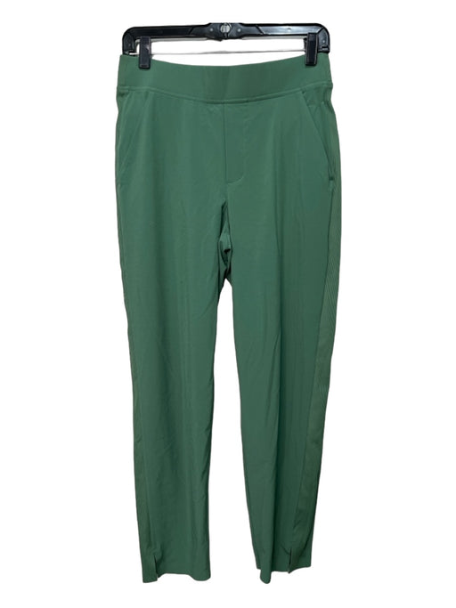 Athleta Size 6 Green Polyester Blend Elastic Waist Tapered Pockets Pants Green / 6