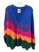 Farm Rio Size S Blue, Purple, Multi Polyester Blend Knit Wide Stripe Cardigan Blue, Purple, Multi / S
