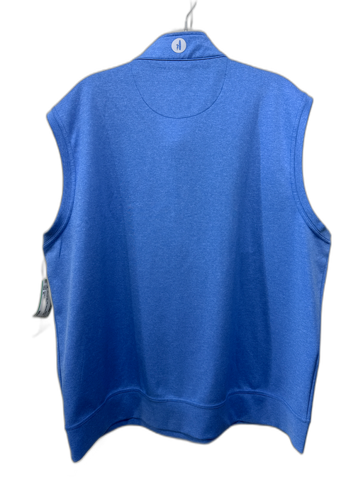 Johnnie O Size XL Blue Polyester Solid Zipper Men's Vest Blue / XL
