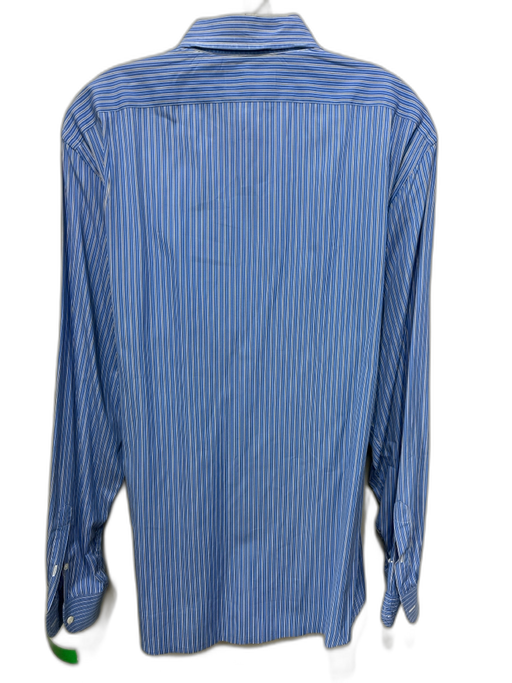 Ralph Lauren Black Size 17 Blue, White & Black Cotton Striped Long Sleeve Shirt Blue, White & Black / 17