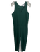 Athleta Size 10 Green Polyester Blend Sleeveless Ribbed V Neck Jumpsuit Green / 10