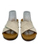 Rothy's Shoe Size 10 Beige & Tan Canvas Criss Cross Round Toe Slide Sandals Beige & Tan / 10
