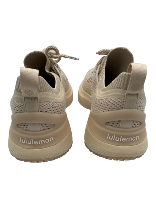 Lululemon Shoe Size 9.5 Cream Synthetic Knit Round Toe Mesh Lace Up Sneakers Cream / 9.5