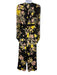 Diane Von Furstenberg Size L Black, Pink, Yellow Silk Long Sheer Sleeves Dress Black, Pink, Yellow / L