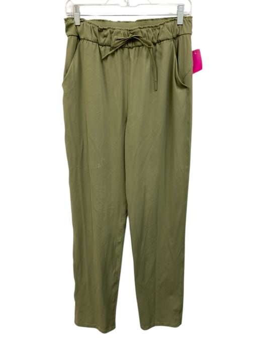 Lululemon Size 8 Pea Green Nylon Blend Drawstring Slim Straight Leg Pants Pea Green / 8