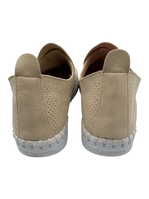 Ilse Jacobsen Shoe Size 41 Beige & White Suede Perforated Penny Loafer Sneakers Beige & White / 41