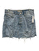 We The Free Size 28 Light Wash Cotton Button Fly Distressed Knee Length Skirt Light Wash / 28