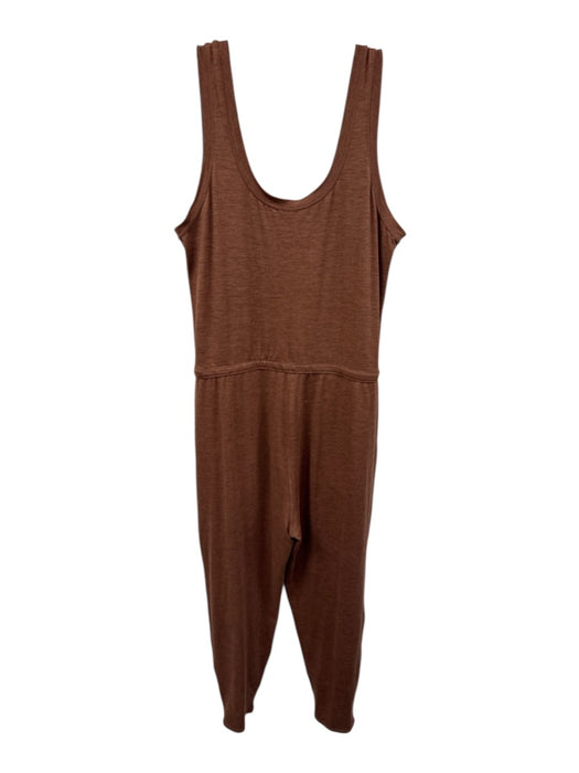 Vuori Size M Brown Polyester & Elastane Sleeveless Heathered Jogger Jumpsuit Brown / M