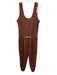 Vuori Size M Brown Polyester & Elastane Sleeveless Heathered Jogger Jumpsuit Brown / M